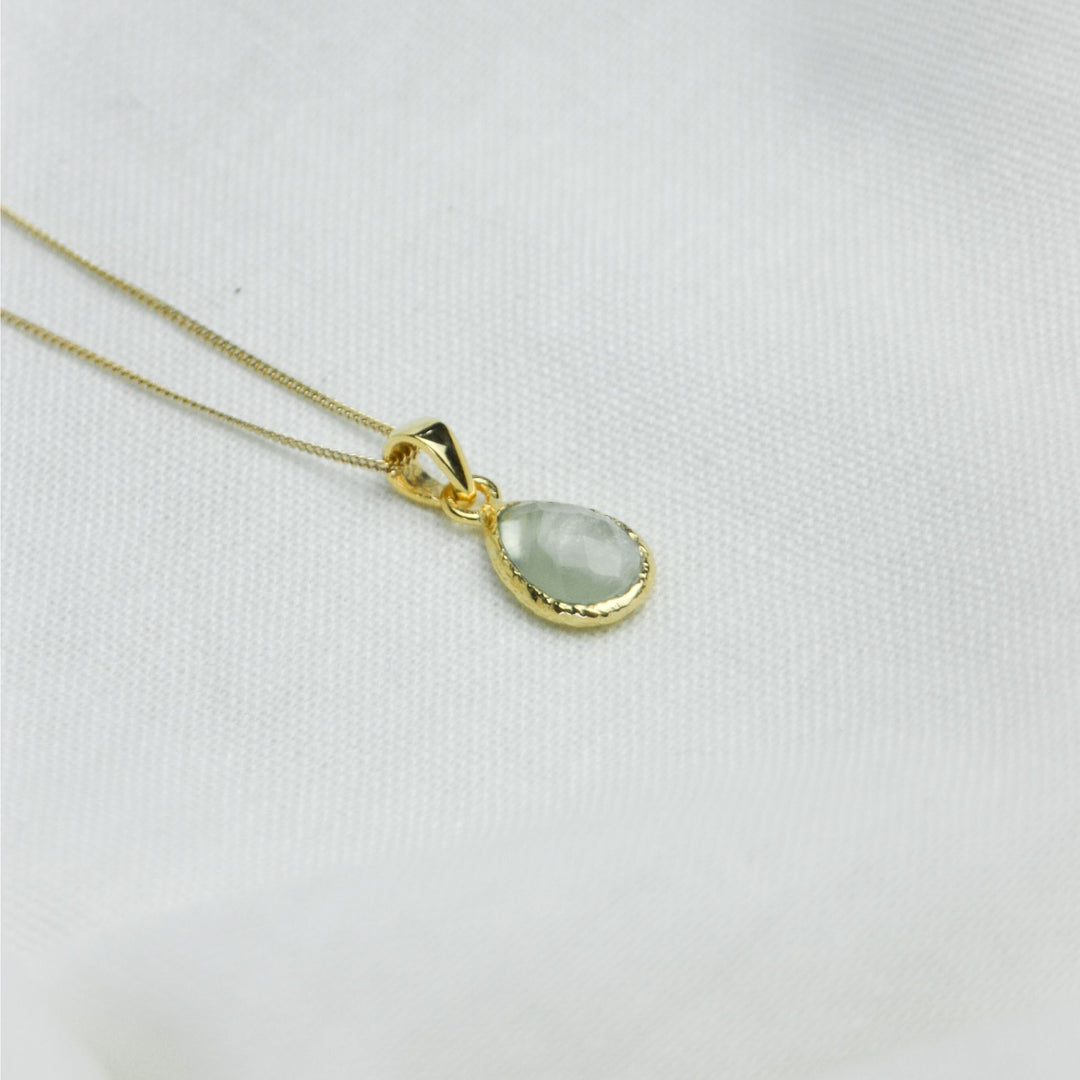 prehnite stone pendant necklace - Robyn Real Jewels