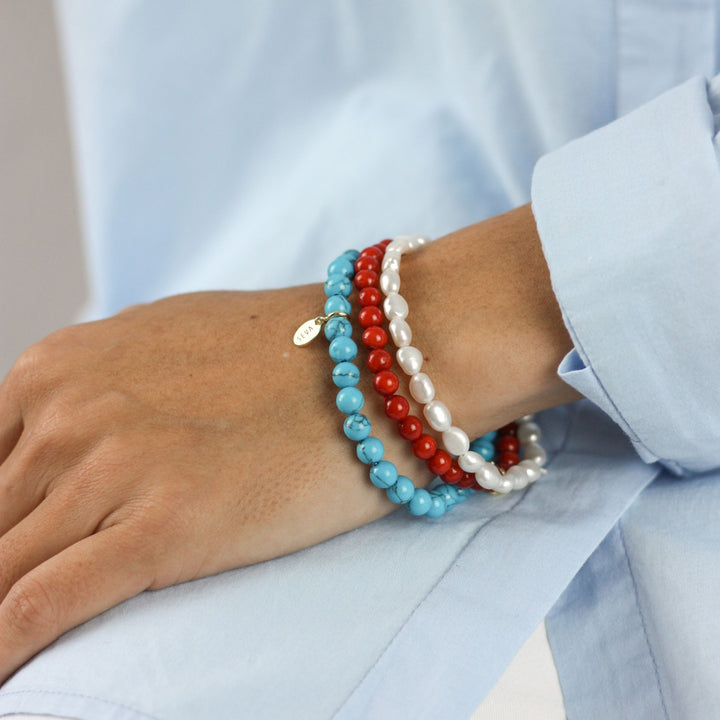 Red Coral Bracelet - Robyn Real Jewels