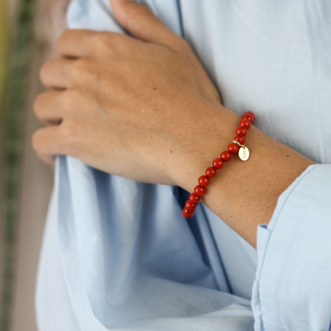 Red Coral Bracelet - Robyn Real Jewels