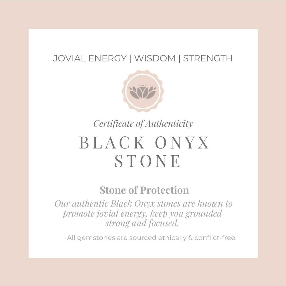 Black Onyx "Sophia" Ring certificate 