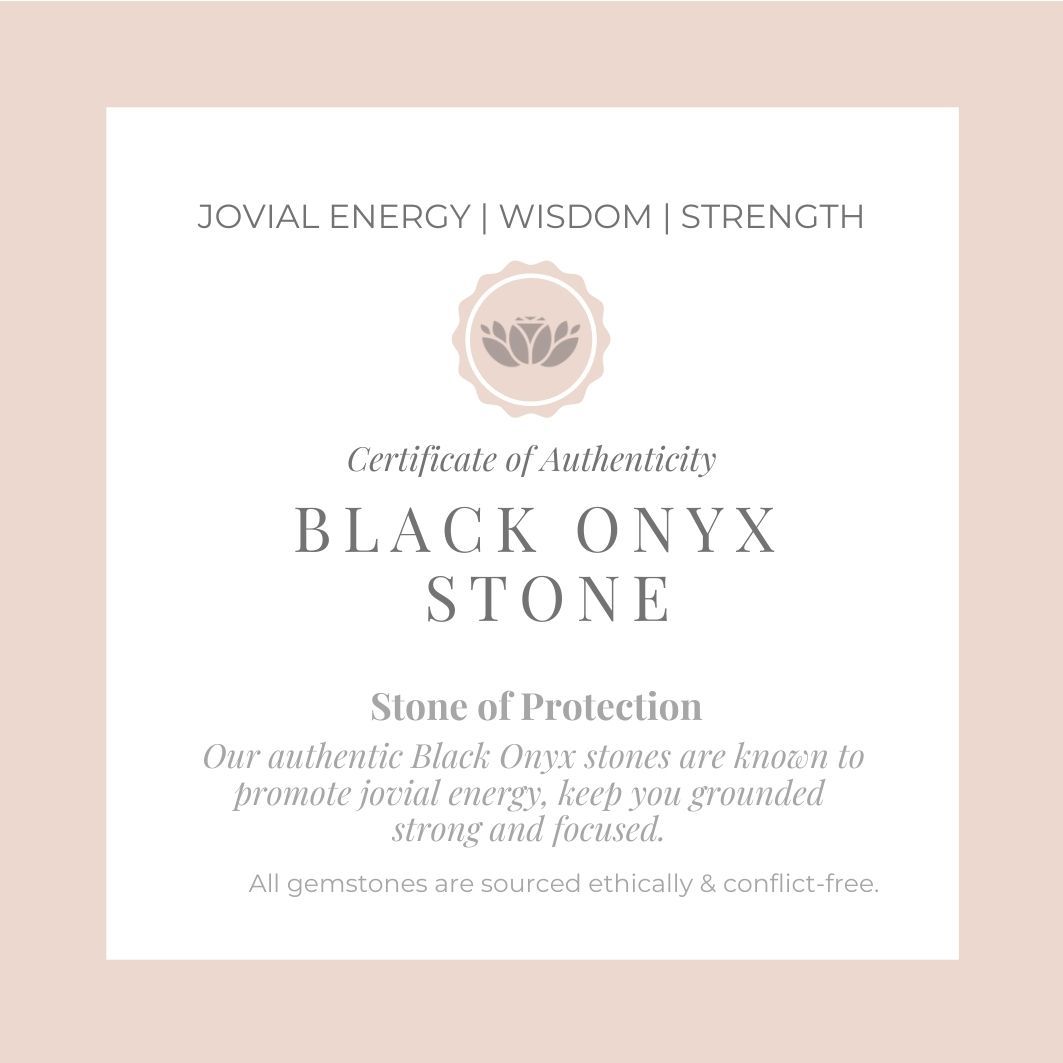 Black Onyx Stone Women's Bracelet certificate