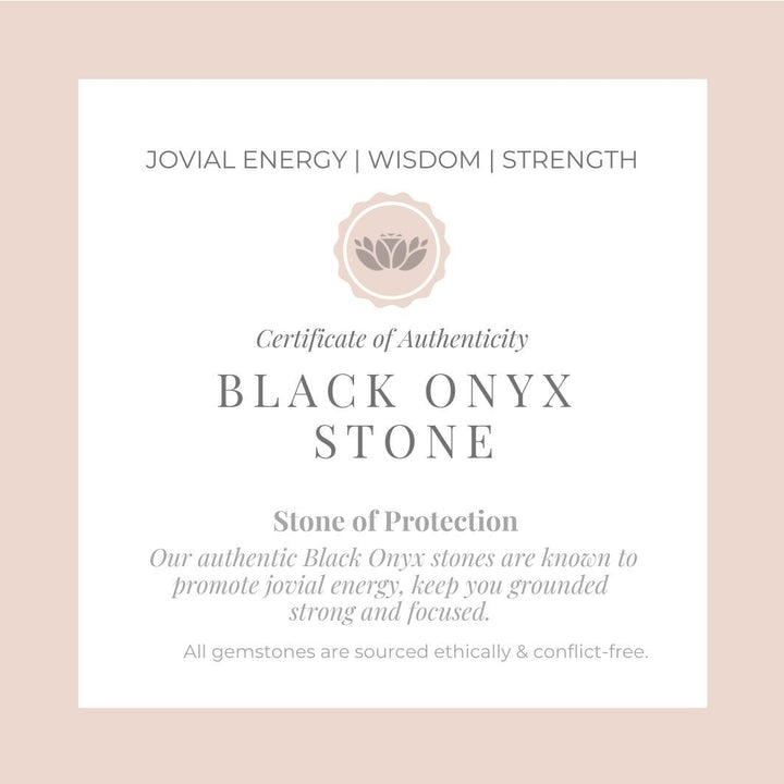 Black Onyx Stone Women's Bracelet certificate