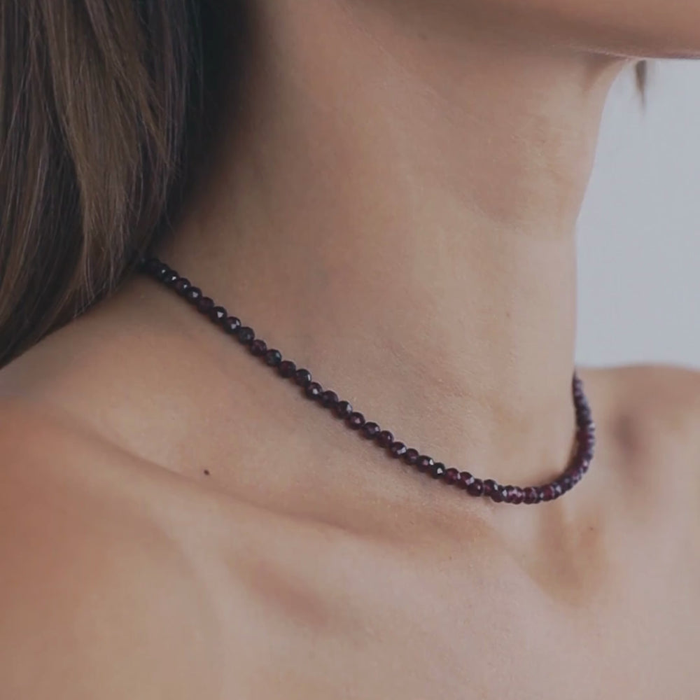 garnet stone necklace- Robyn Real Jewels
