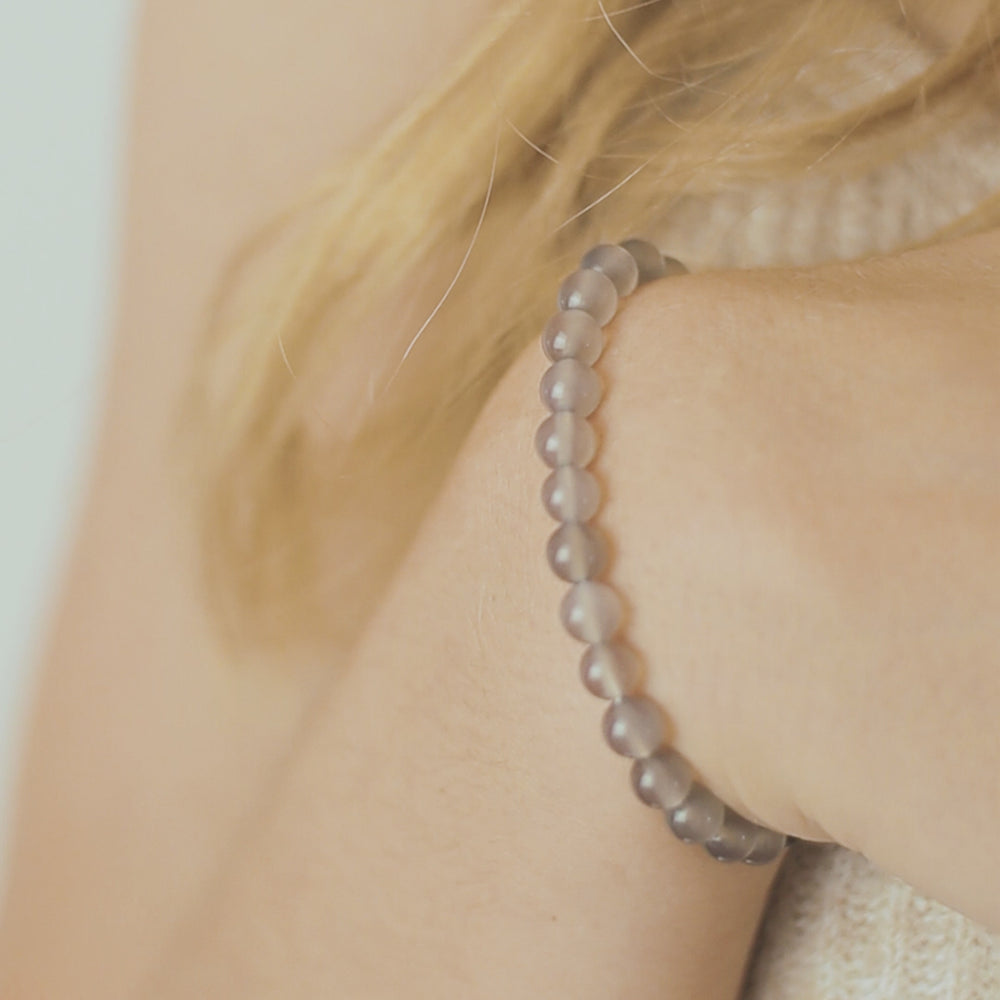 Grey Agate Stone Bracelet - Robyn Real Jewels