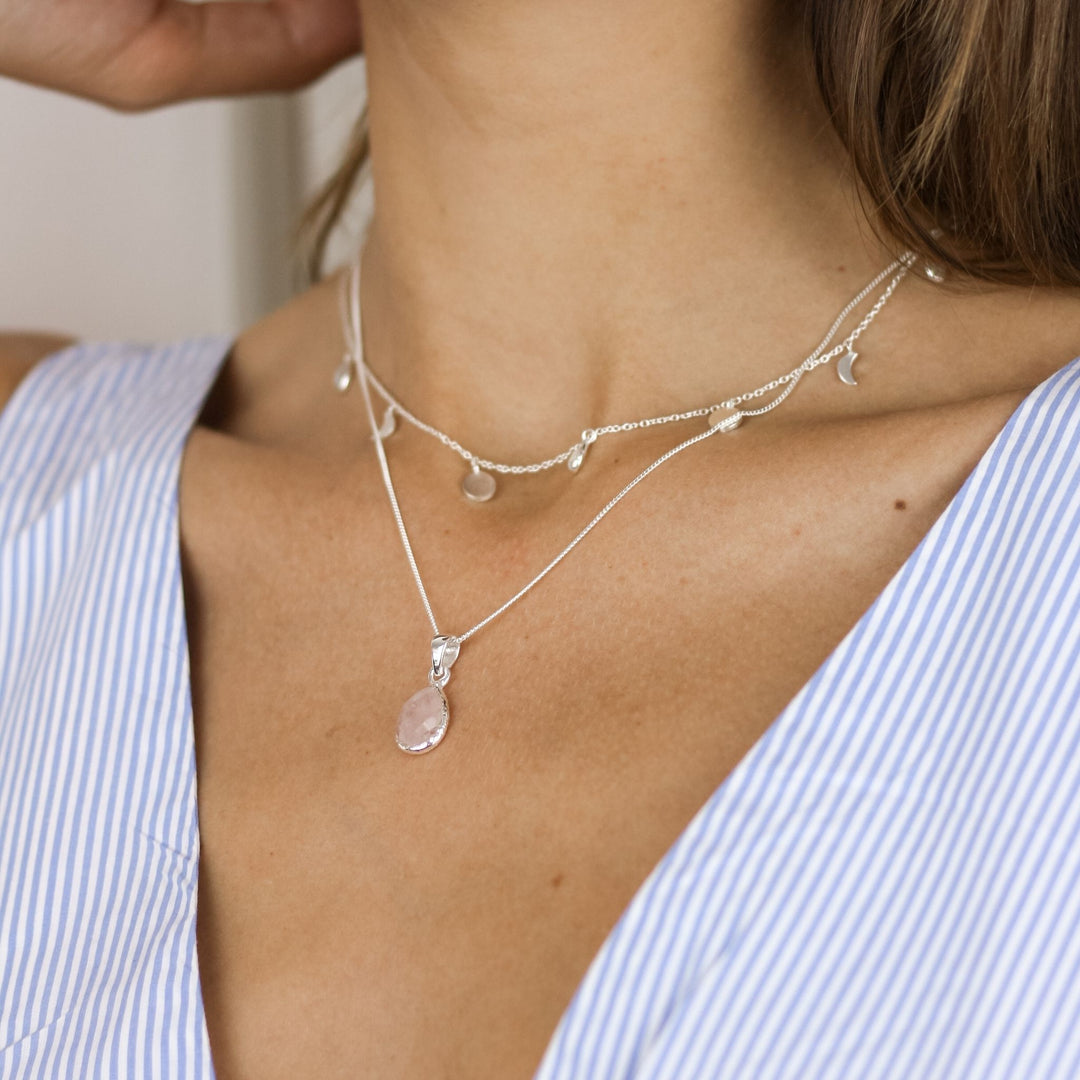 Rose Quartz Pendant Necklace - Robyn Real Jewels