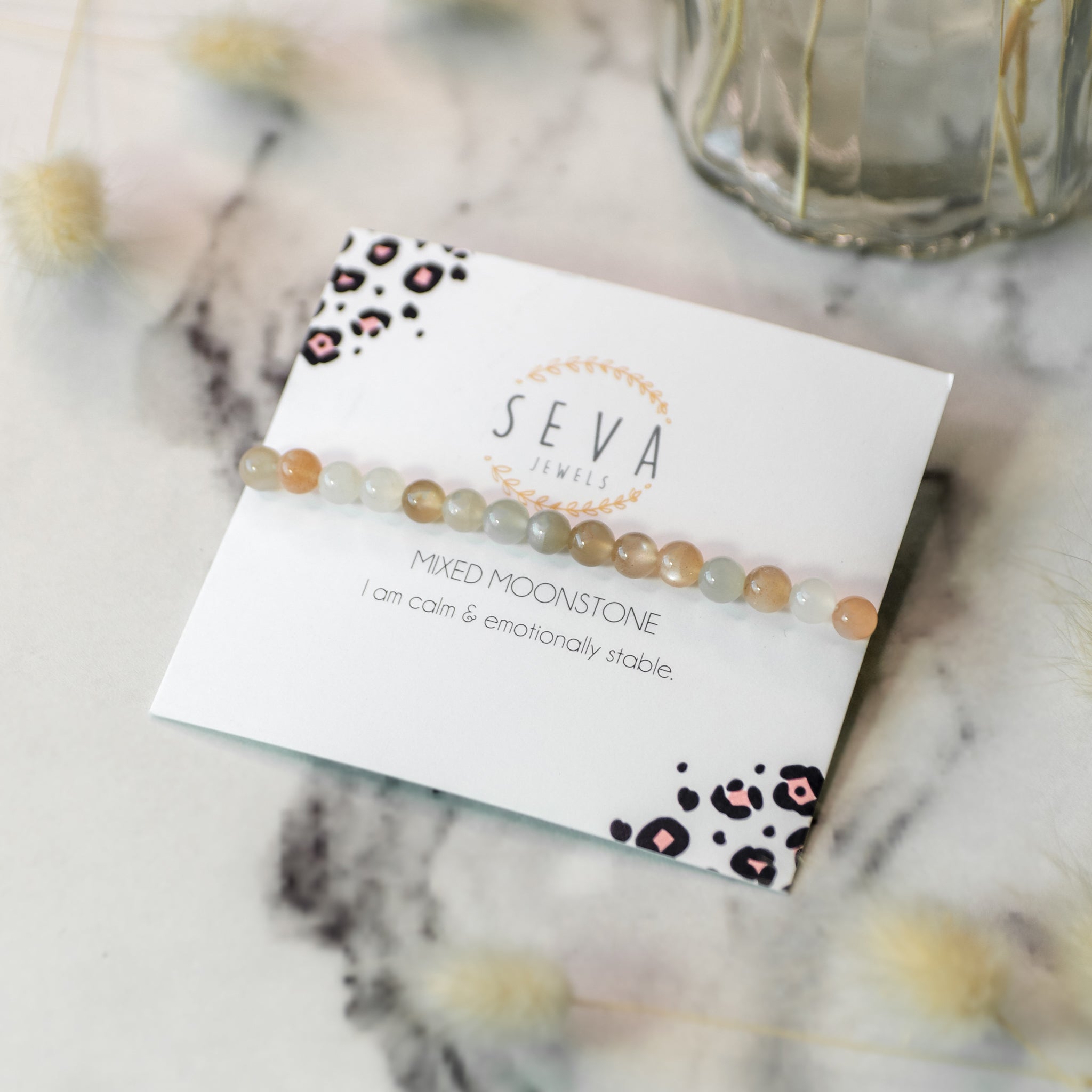 Mixed Moonstone Safari Bracelet | Natural Stone | Robyn Real