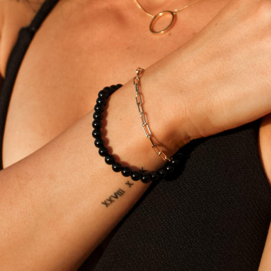 Black Onyx Stone Women's Bracelet - Robyn Real Jewels
